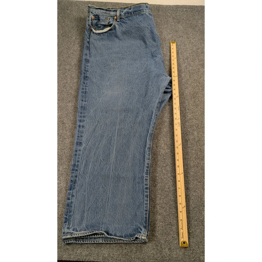 Levis‎ 501 Original Fit Jeans Mens 60x30 Big Tall Button Fly Light Wash Denim